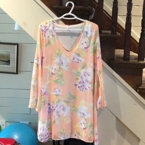 Pink Blush Floral Maternity dress Medium